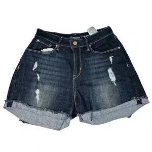 Women's Levi Signature Distress High Rise Denim Short. Size 8